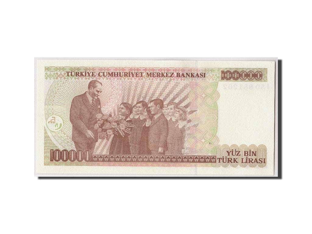 Banknot, Turcja, 100,000 Lira, L.1970 (1991), Undated, KM:205, UNC(65-70)