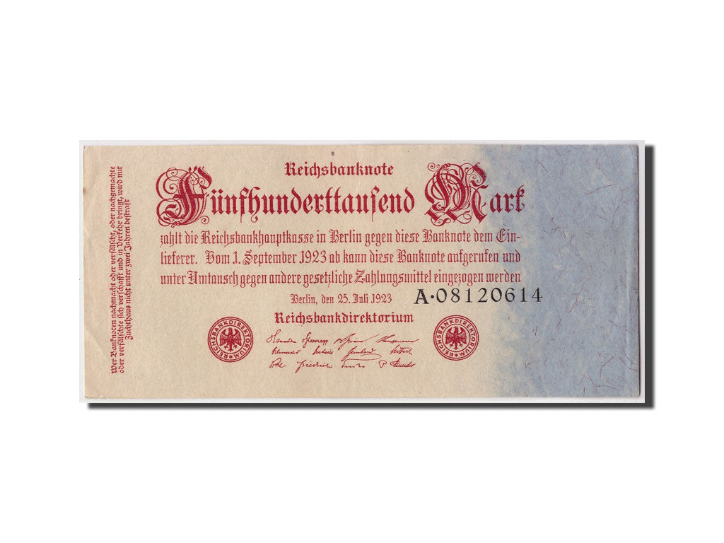 Banknote, Germany, 500,000 Mark, 1923, 1923-07-25, KM:92, AU(55-58)