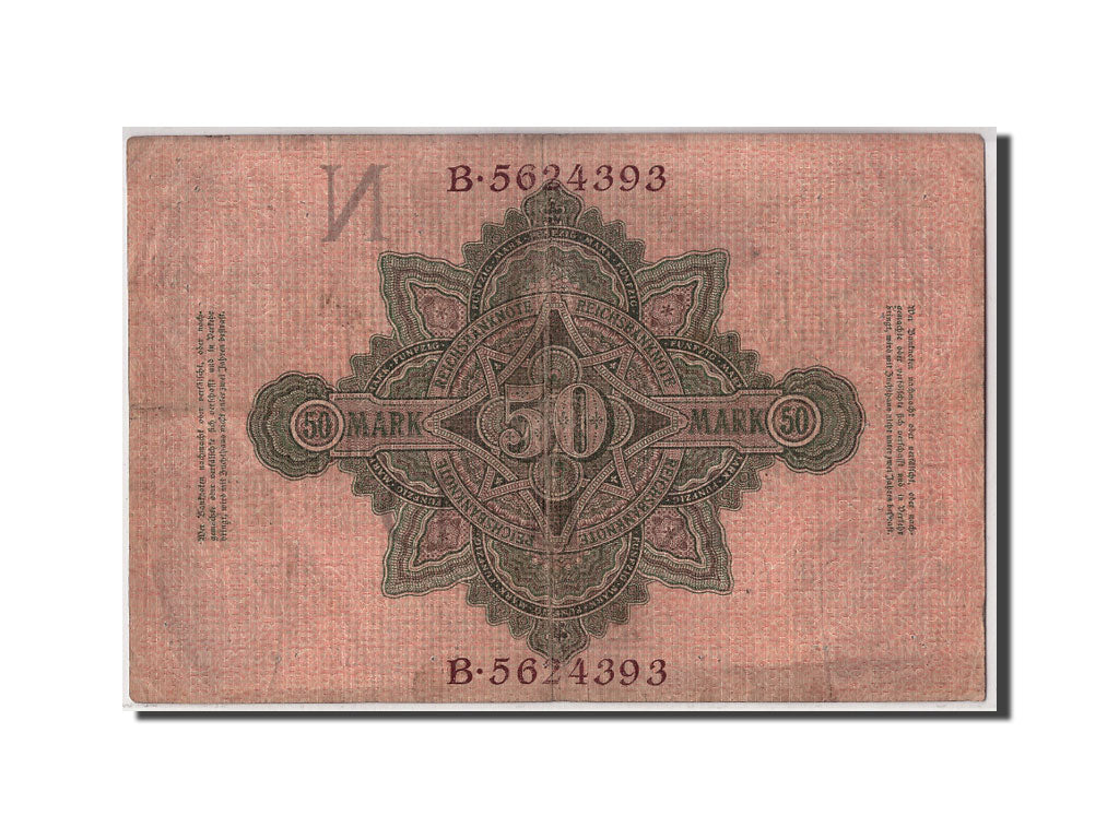 Geldschein, Deutschland, 50 Mark, 1910, 1910-04-21, KM:41, S+