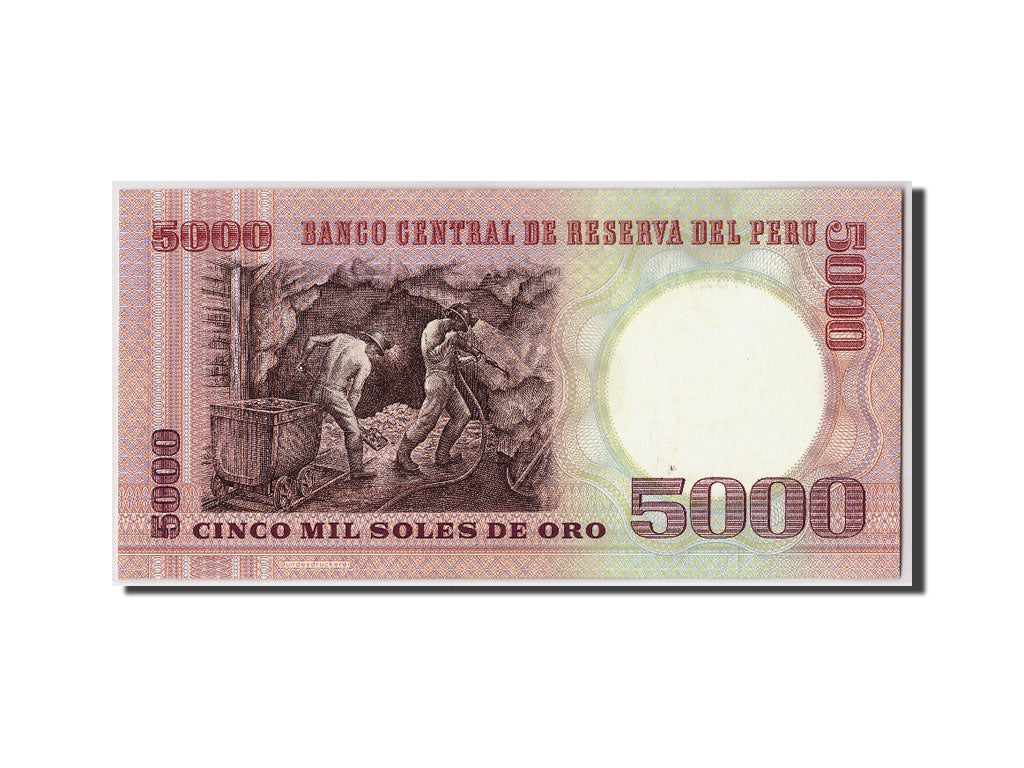 Banconote, Perù, 5000 Soles De Oro, 1985, KM:117c, 1985-06-21, SPL