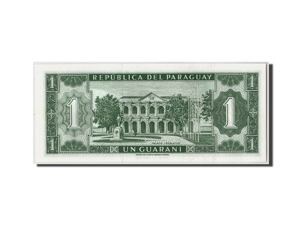 Banknote, Paraguay, 1 Guarani, L1952, Undated, KM:193a, UNC(65-70)