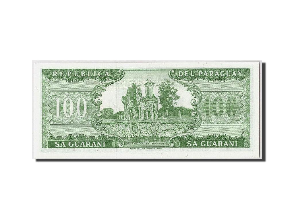 Billete, 100 Guaranies, L1952, Paraguay, KM:199b, Undated, UNC