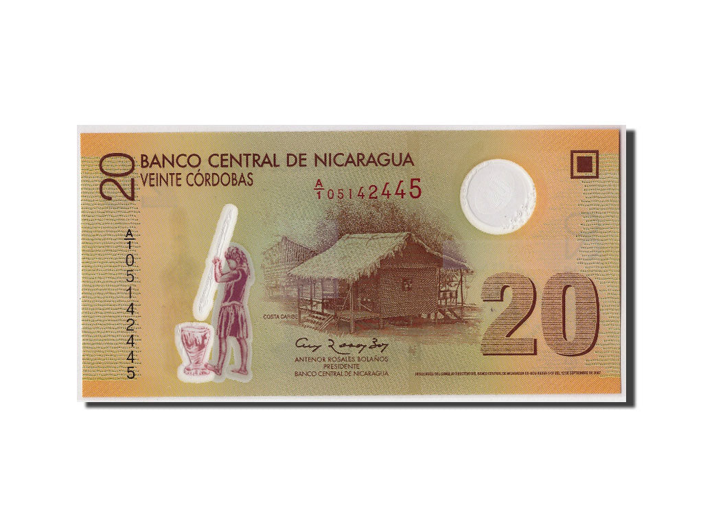 Banknote, Nicaragua, 20 Cordobas, (2012), 2007-09-12, KM:202, UNC(65-70)
