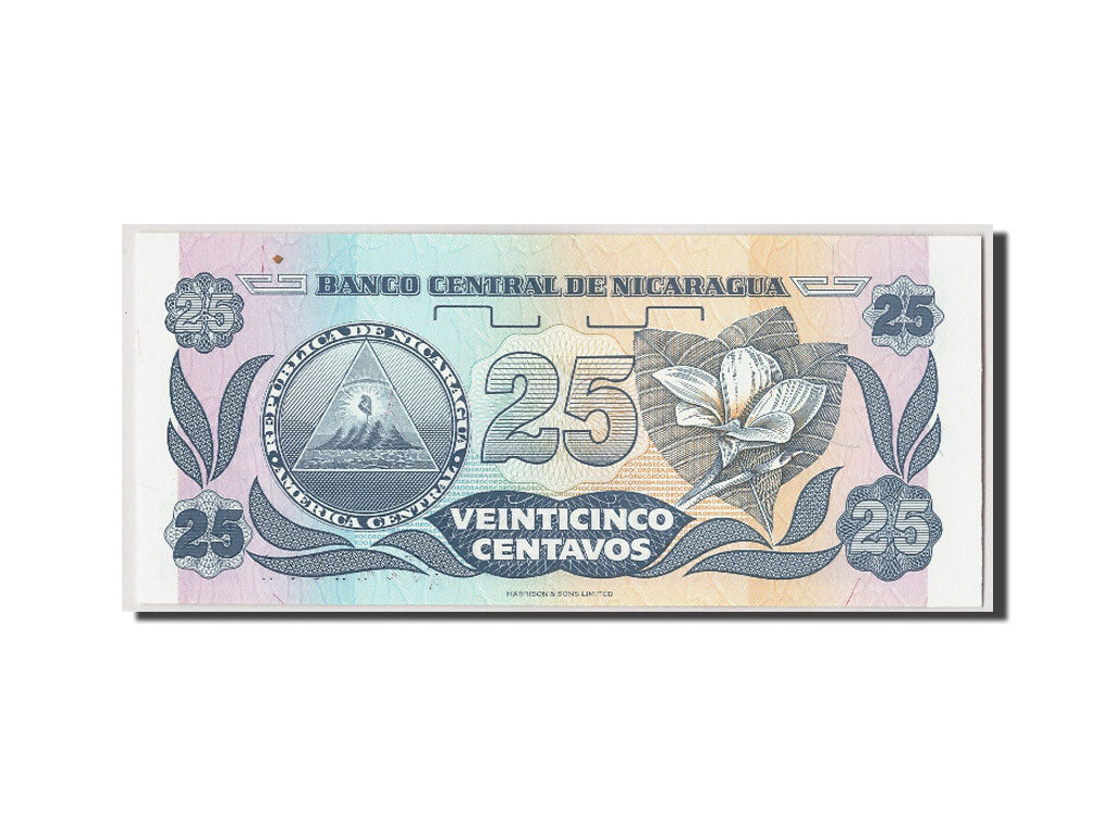 Banknote, Nicaragua, 25 Centavos, Undated (1991), KM:170a, UNC(65-70)