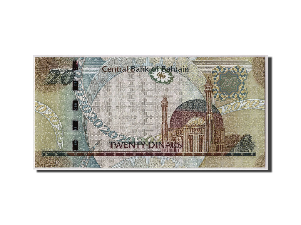 Banknote, Bahrain, 20 Dinars, Undated (2008), KM:29, UNC(65-70)
