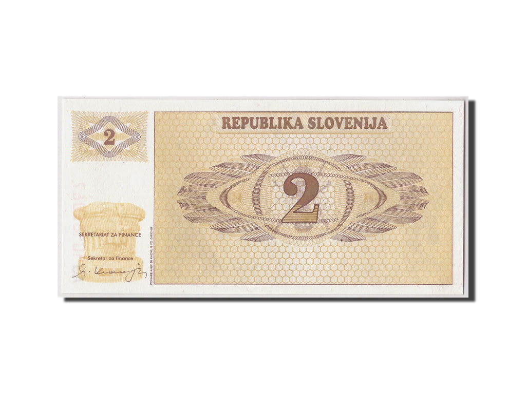 Banconote, Slovenia, 2 (Tolarjev), (19)90, KM:2a, FDS