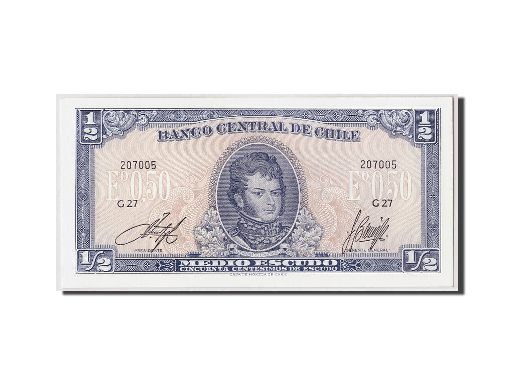 Billet, Chile, 1/2 Escudo, Undated, KM:134Aa, NEUF