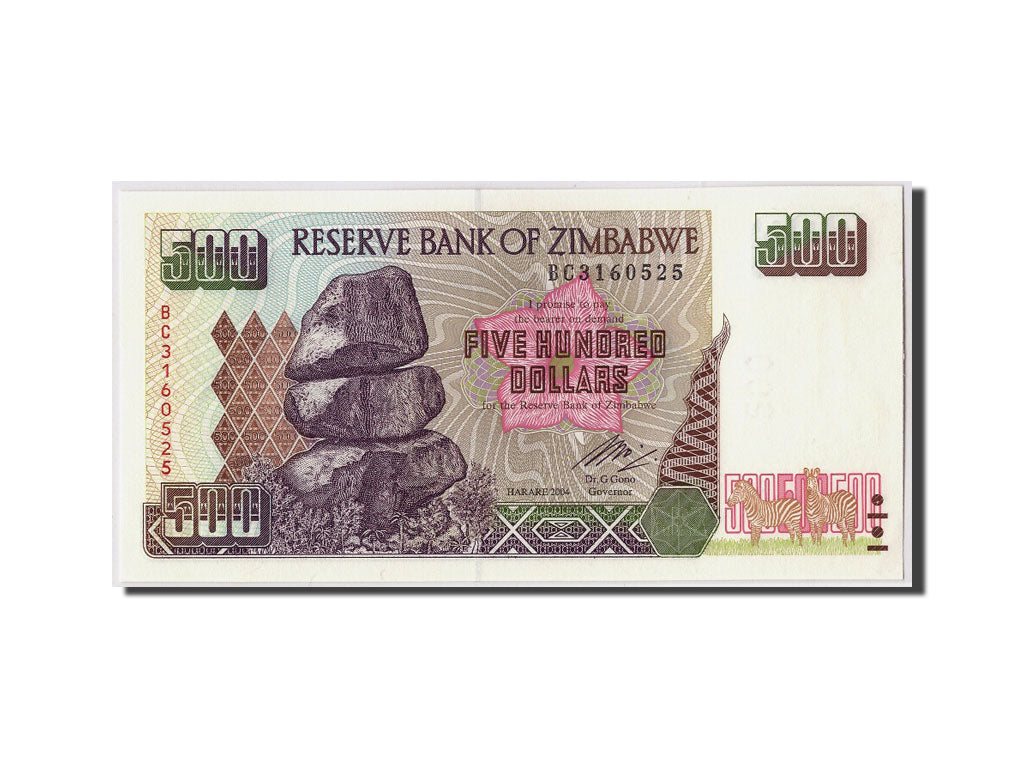Biljet, Zimbabwe, 500 Dollars, 2004, KM:11b, NIEUW