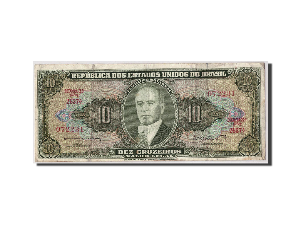 Geldschein, Brasilien, 10 Cruzeiros, Undated (1962), KM:177a, S
