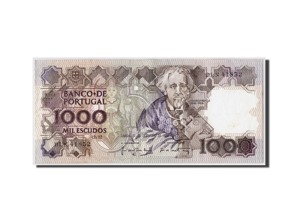 Geldschein, Portugal, 1000 Escudos, 1988, 1988-12-22, KM:181e, SS+