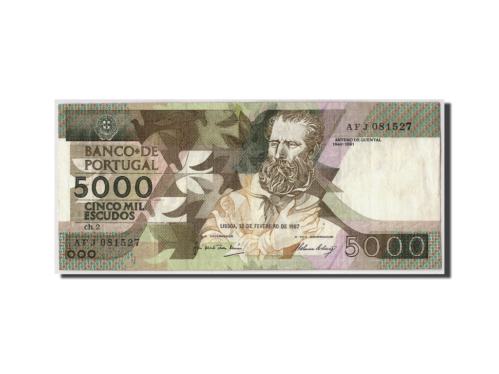 Banknote, Portugal, 5000 Escudos, 1987, 1987-02-12, KM:183a, EF(40-45)