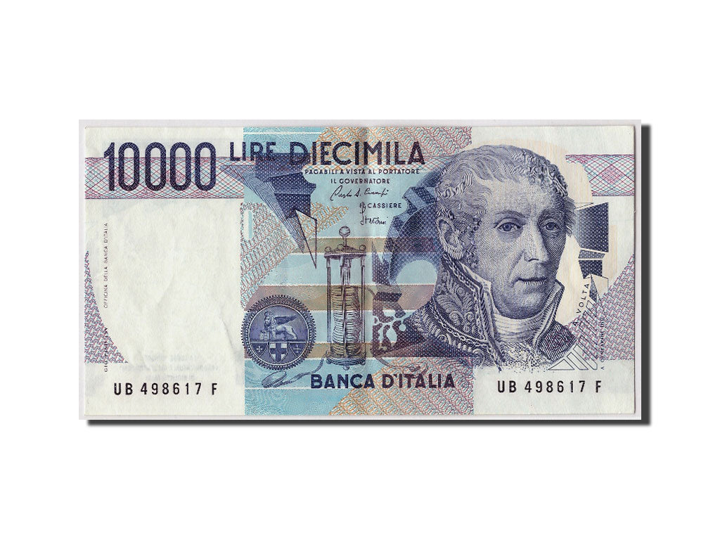 Banknot, Włochy, 10,000 Lire, 1984, 1984-09-03, KM:112a, AU(50-53)