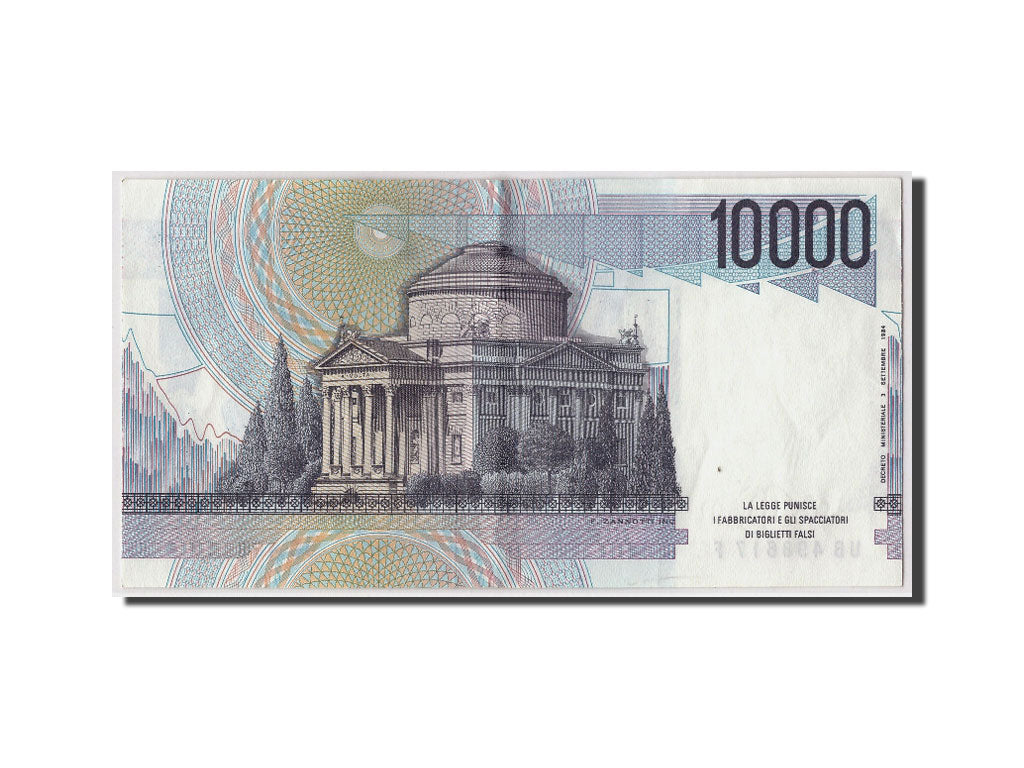 Banknot, Włochy, 10,000 Lire, 1984, 1984-09-03, KM:112a, AU(50-53)