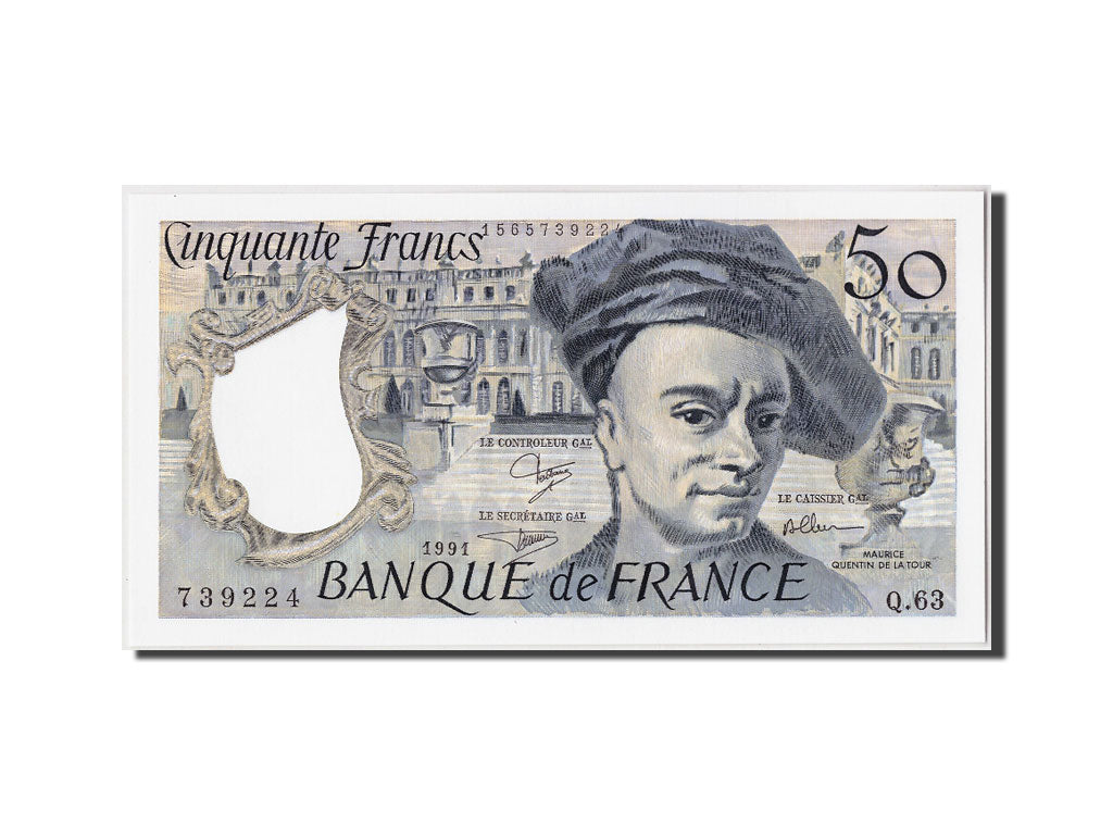 Billete, Francia, 50 Francs, 50 F 1976-1992 ''Quentin de La Tour'', 1991, UNC