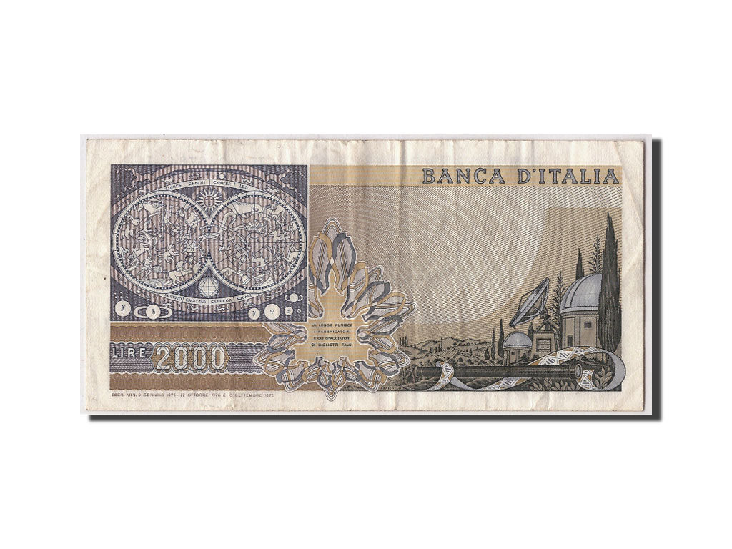 Geldschein, Italien, 2000 Lire, 1976, 1976-10-22, KM:103b, S
