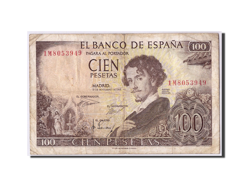 Geldschein, Spanien, 100 Pesetas, 1965, 1965-11-19, KM:150, S
