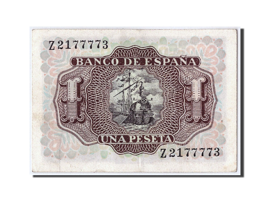 Banknote, Spain, 1 Peseta, 1953, 1953-07-22, KM:144a, UNC(63)