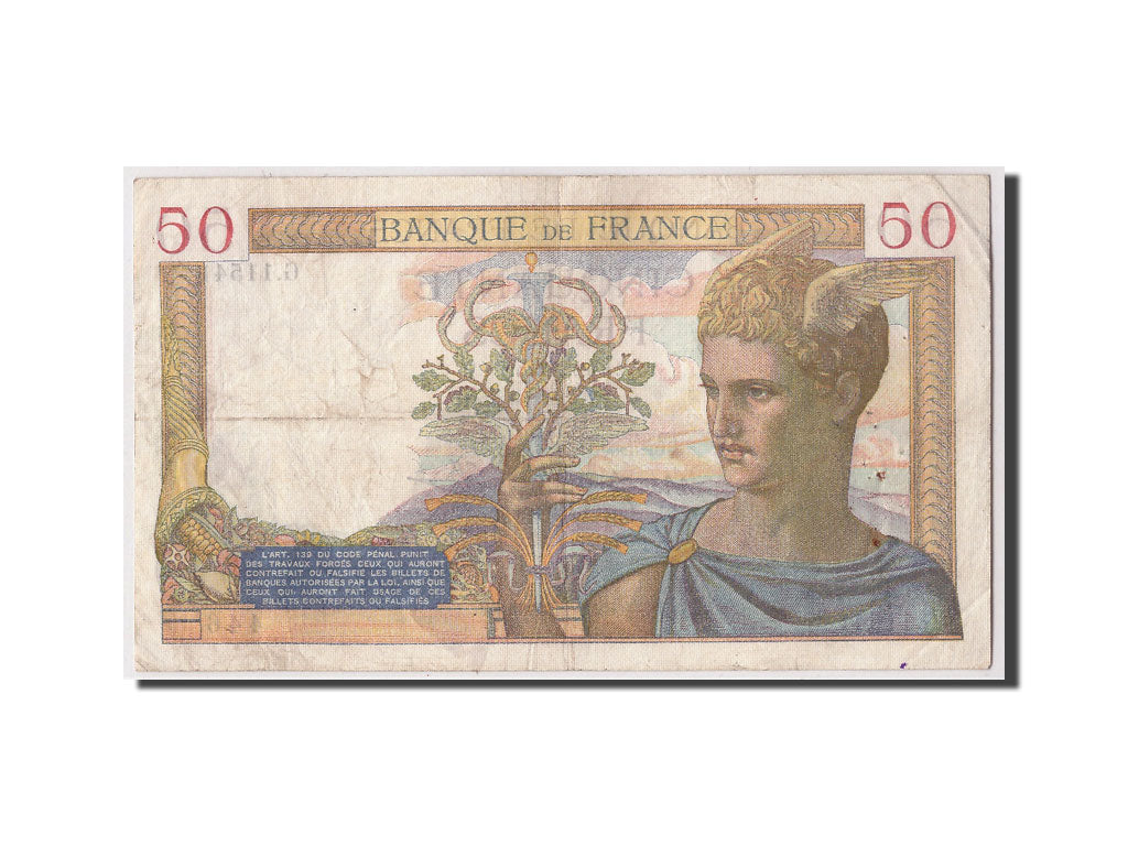 Banconote, Francia, 50 Francs, 1939, 1939-11-09, BB, Fayette:18.34, KM:85b
