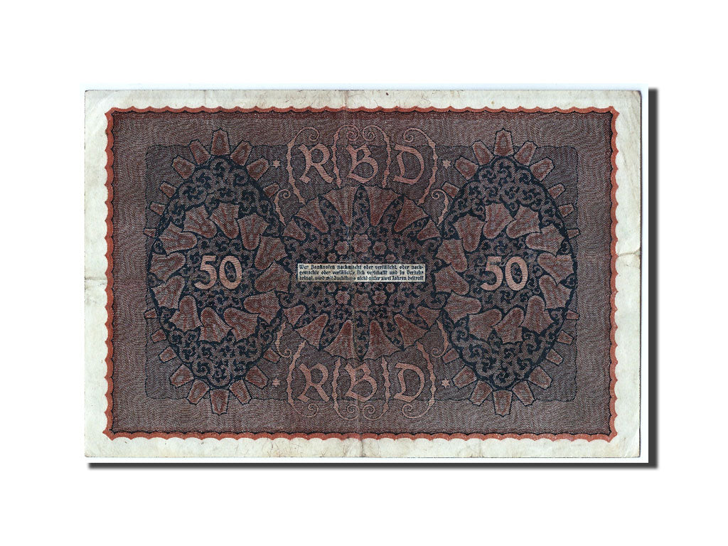 Banconote, Germania, 50 Mark, 1919, KM:66, 1919-06-24, MB+