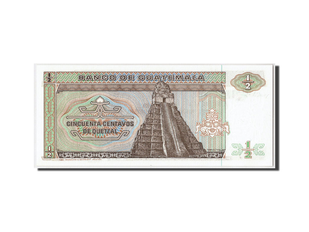 Biljet, Guatemala, 1/2 Quetzal, 1988, 1988-01-06, KM:65, NIEUW