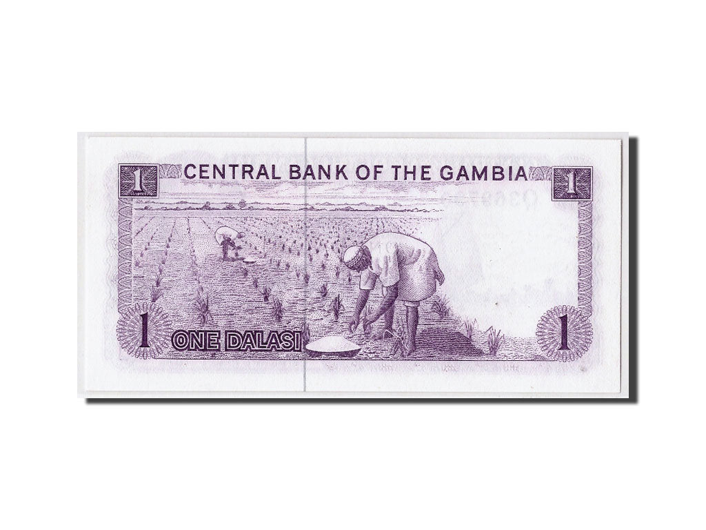 Banknote, The Gambia, 1 Dalasi, 1971, KM:4g, UNC(65-70)
