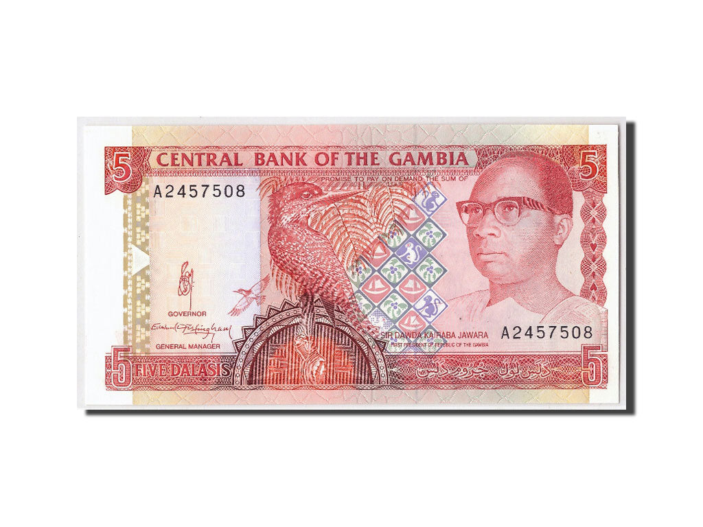 Billete, 5 Dalasis, Undated (1991-95), Gambia, KM:12a, UNC