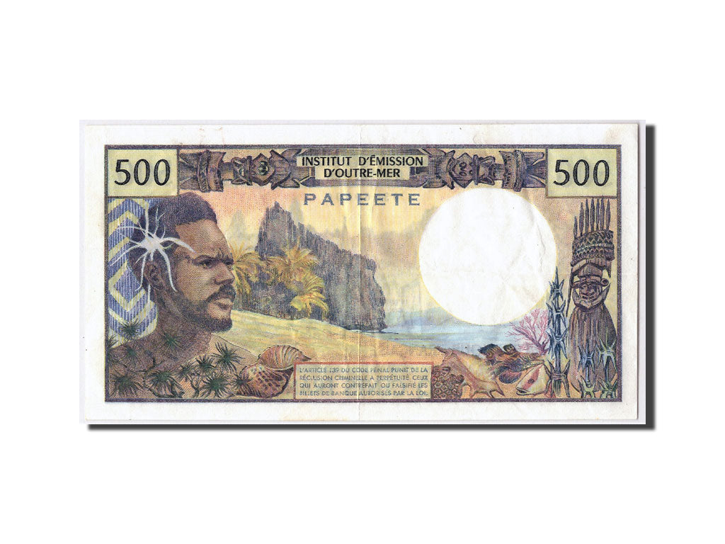 Banknot, Tahiti, 500 Francs, 1977, KM:25b2, UNC(65-70)