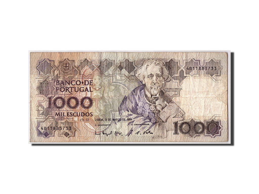 Geldschein, Portugal, 1000 Escudos, 1994, 1994-03-03, KM:181k, SGE+