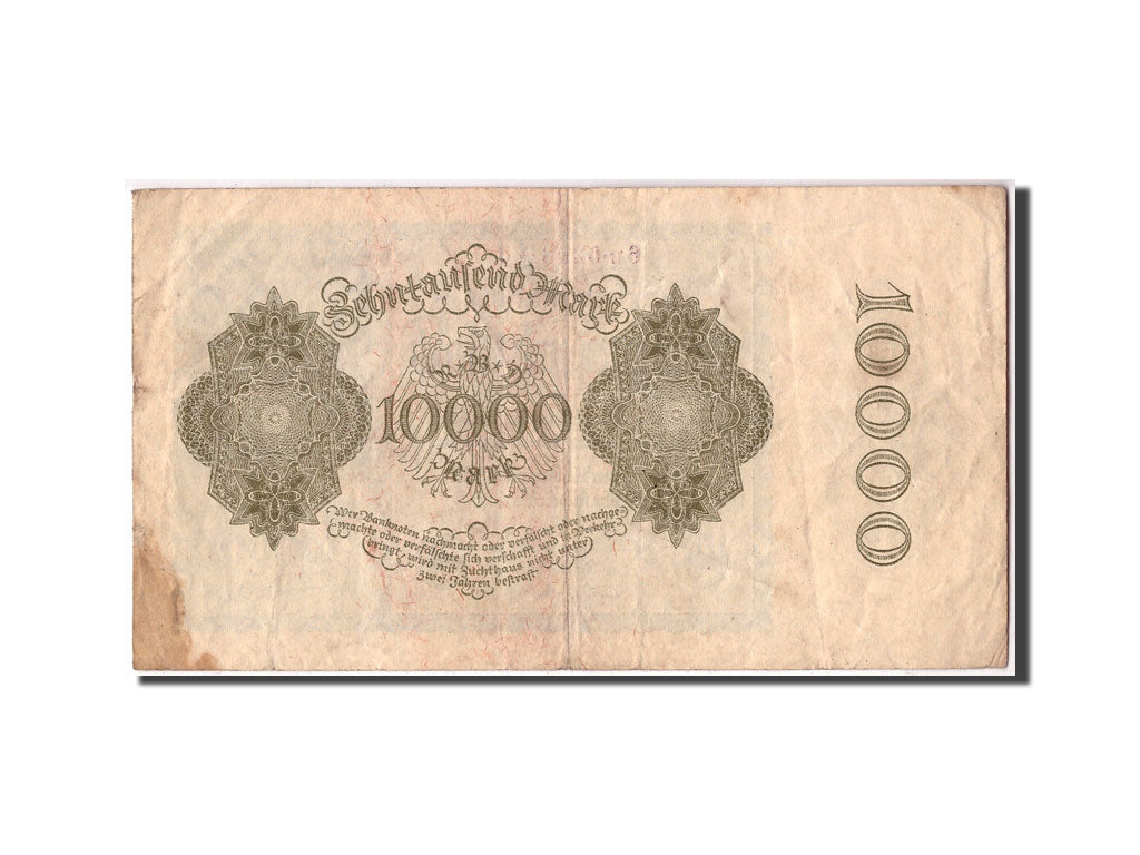 Banknote, Germany, 10,000 Mark, 1922, 1922-01-19, KM:71, F(12-15)