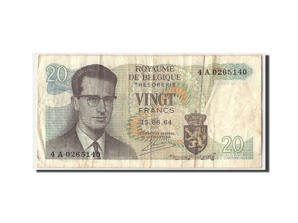 Biljet, België, 20 Francs, 1964, 1964-06-15, KM:138, TB