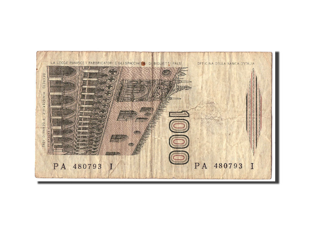 Billete, 1000 Lire, 1982, Italia, KM:109a, 1982-01-06, RC+