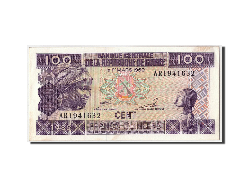 Billet, Guinea, 100 Francs, 1985, 1960-03-01, KM:30a, SUP+