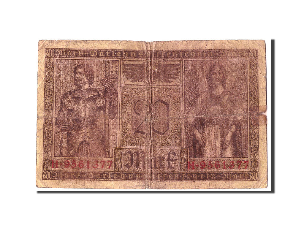 Geldschein, Deutschland, 20 Mark, 1918, 1918-02-20, KM:57, GE+