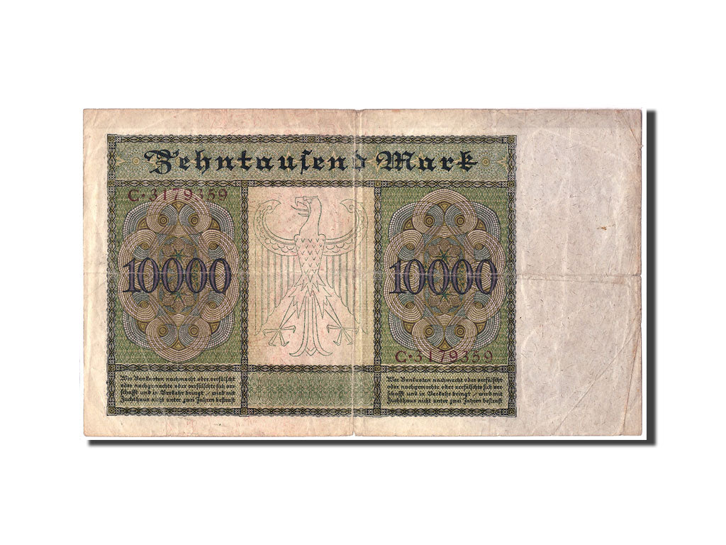 Banknote, Germany, 10,000 Mark, 1922, 1922-01-19, KM:70, F(12-15)