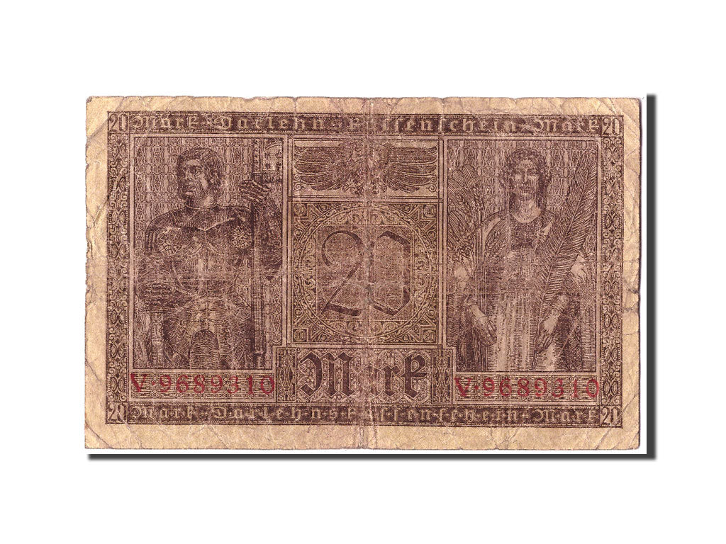 Geldschein, Deutschland, 20 Mark, 1918, 1918-02-20, KM:57, SGE