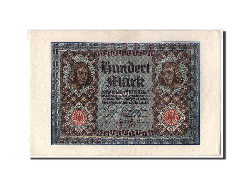 Banknote, Germany, 100 Mark, 1920, 1920-11-01, KM:69a, UNC(60-62)