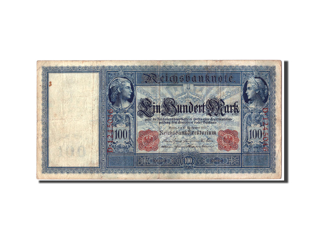 Banknote, Germany, 100 Mark, 1909, 1909-09-10, KM:38, VF(20-25)