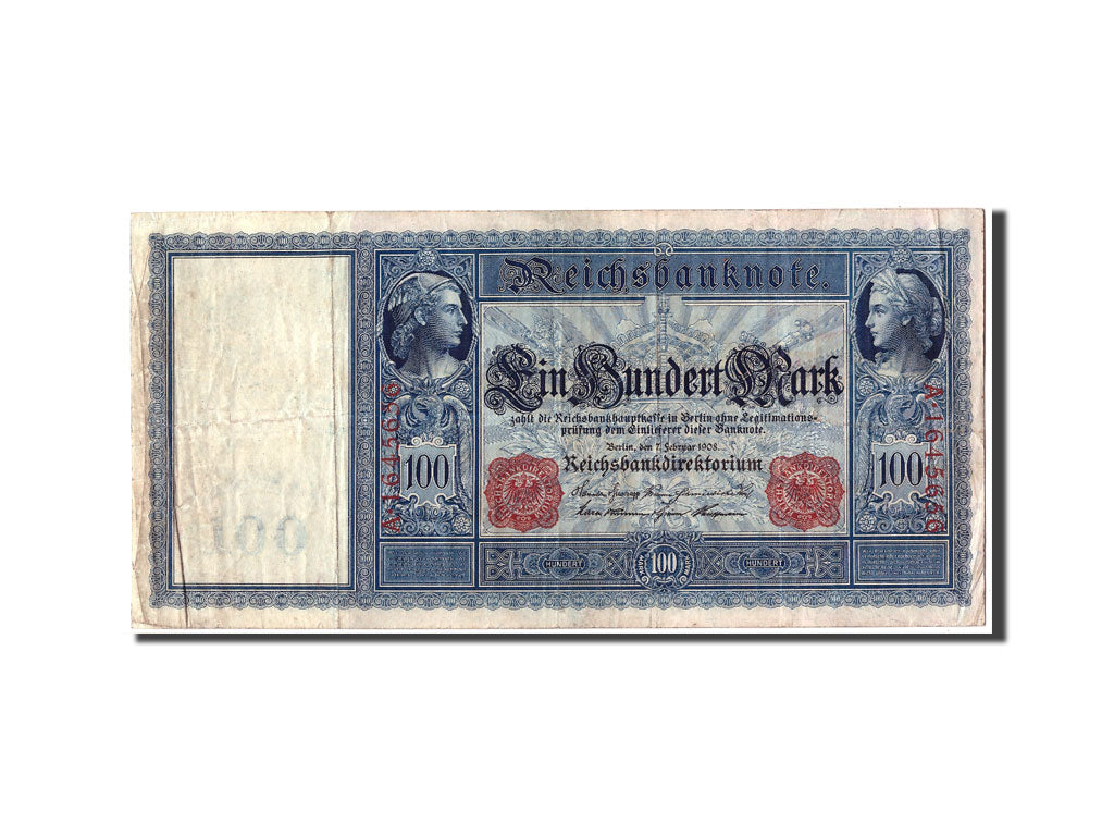 Geldschein, Deutschland, 100 Mark, 1908, 1908-02-07, KM:33a, S