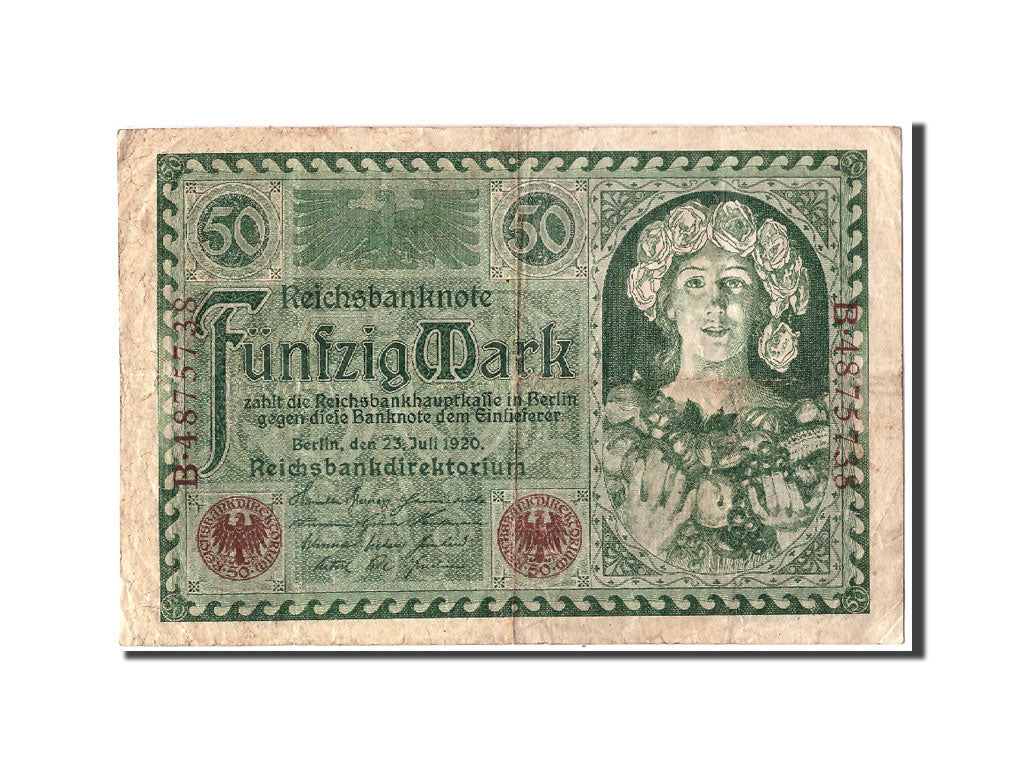 Banconote, Germania, 50 Mark, 1920, KM:68, 1920-07-23, B