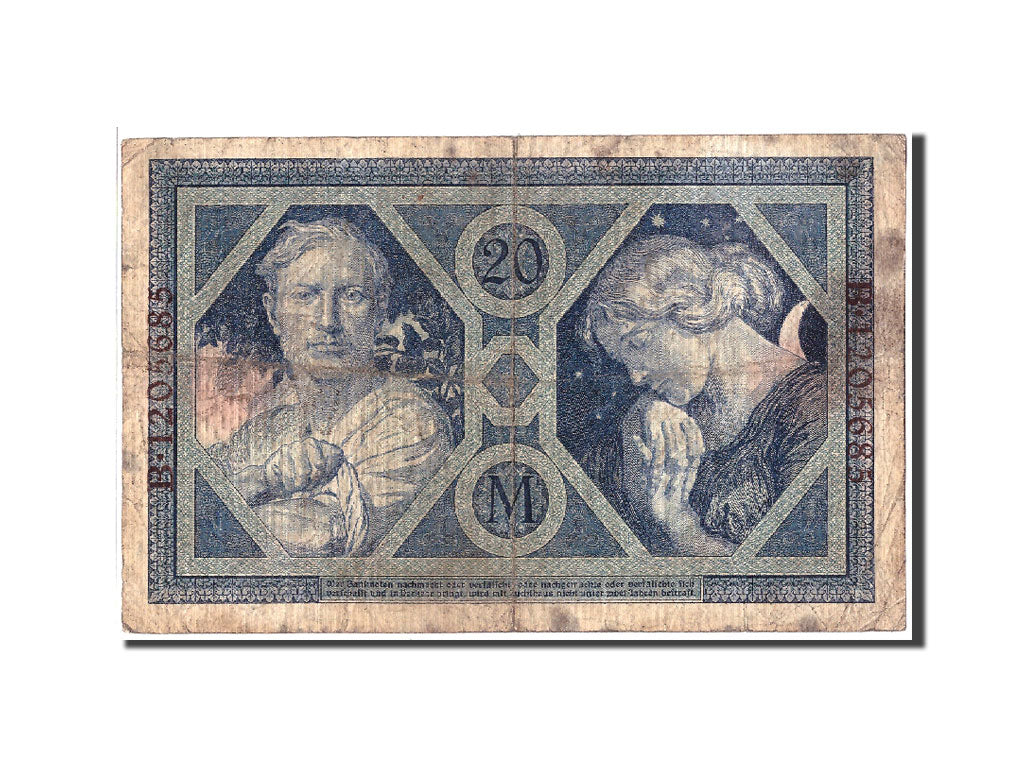 Banknot, Niemcy, 20 Mark, 1915, 1915-11-04, KM:63, VG(8-10)