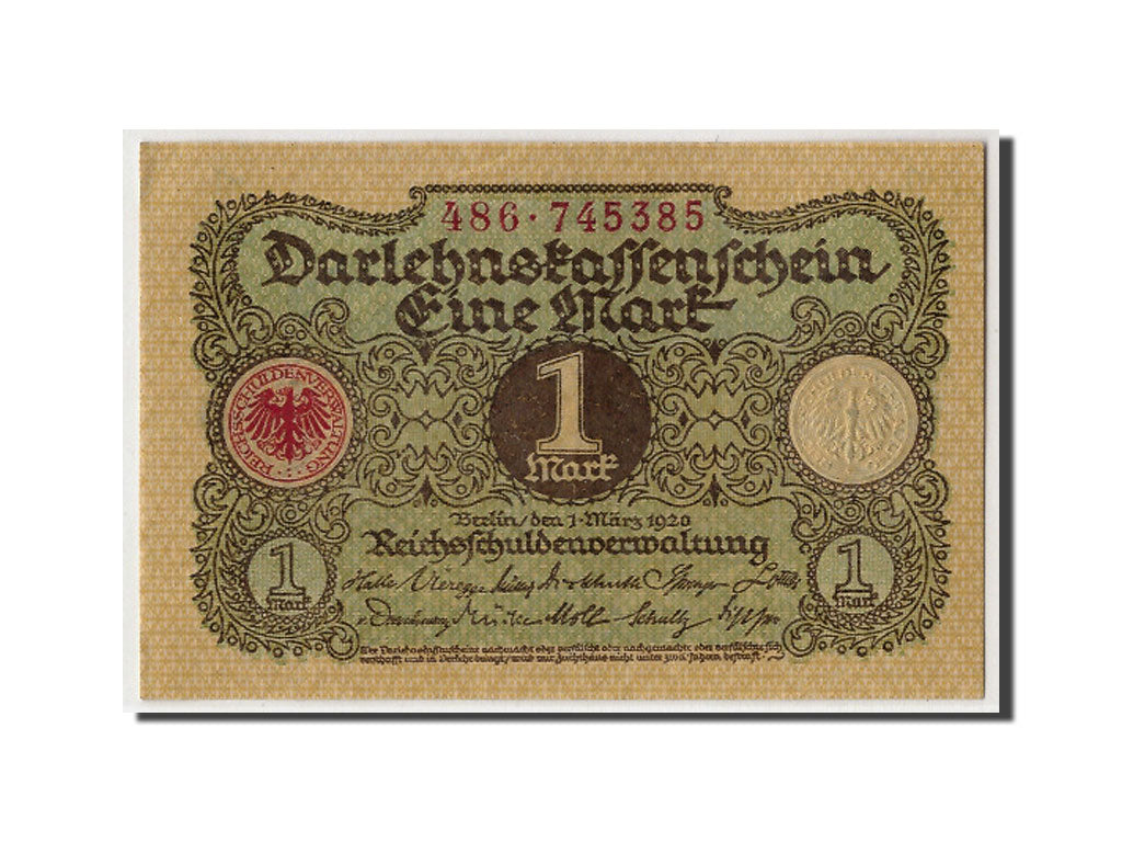 Geldschein, Deutschland, 1 Mark, 1920, 1920-03-01, KM:58, UNZ