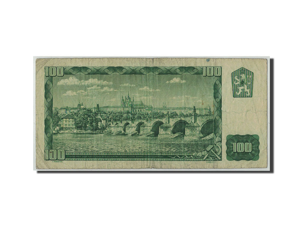 Billete, 100 Korun, 1961, Checoslovaquia, KM:91b, RC+
