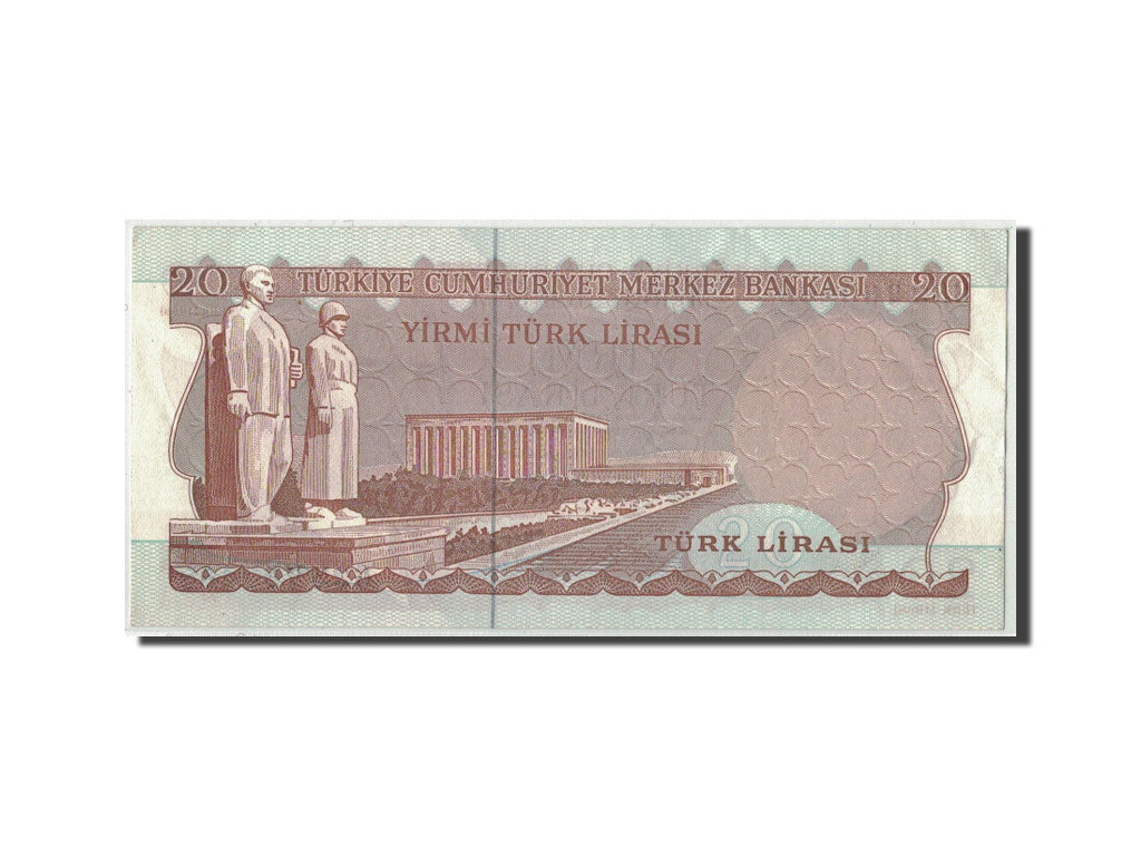 Billet, Turquie, 20 Lira, L.1970, KM:187a, TTB+