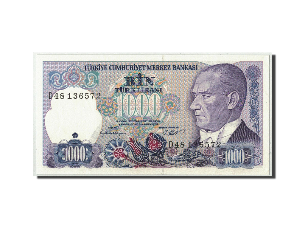 Banknote, Turkey, 1000 Lira, L.1970 (1986), KM:196, UNC(63)