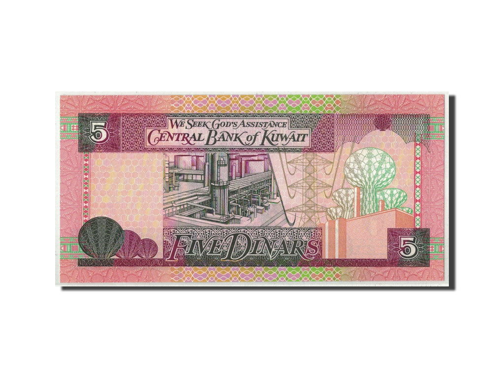 Billete, 5 Dinars, L.1968, Kuwait, UNC