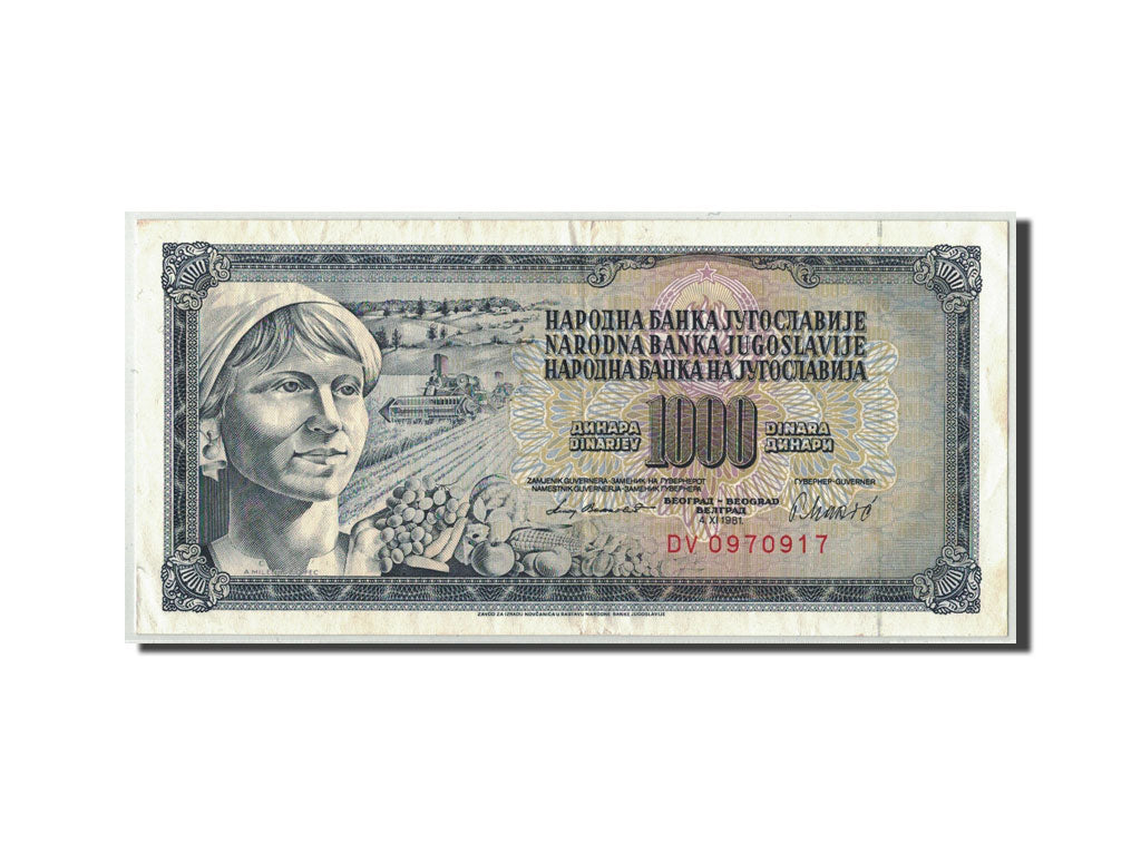 Banconote, Iugoslavia, 1000 Dinara, 1981, KM:92d, 1981-11-04, BB