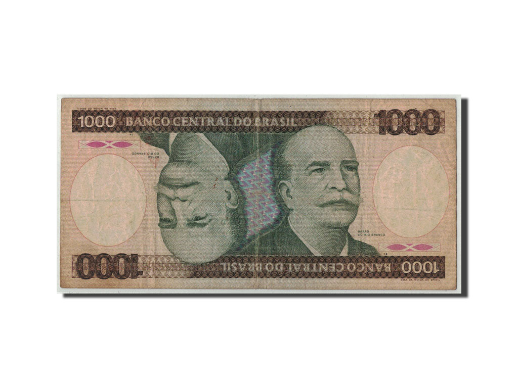 Billet, Brésil, 1000 Cruzeiros, Undated (1981-86), KM:201c, B