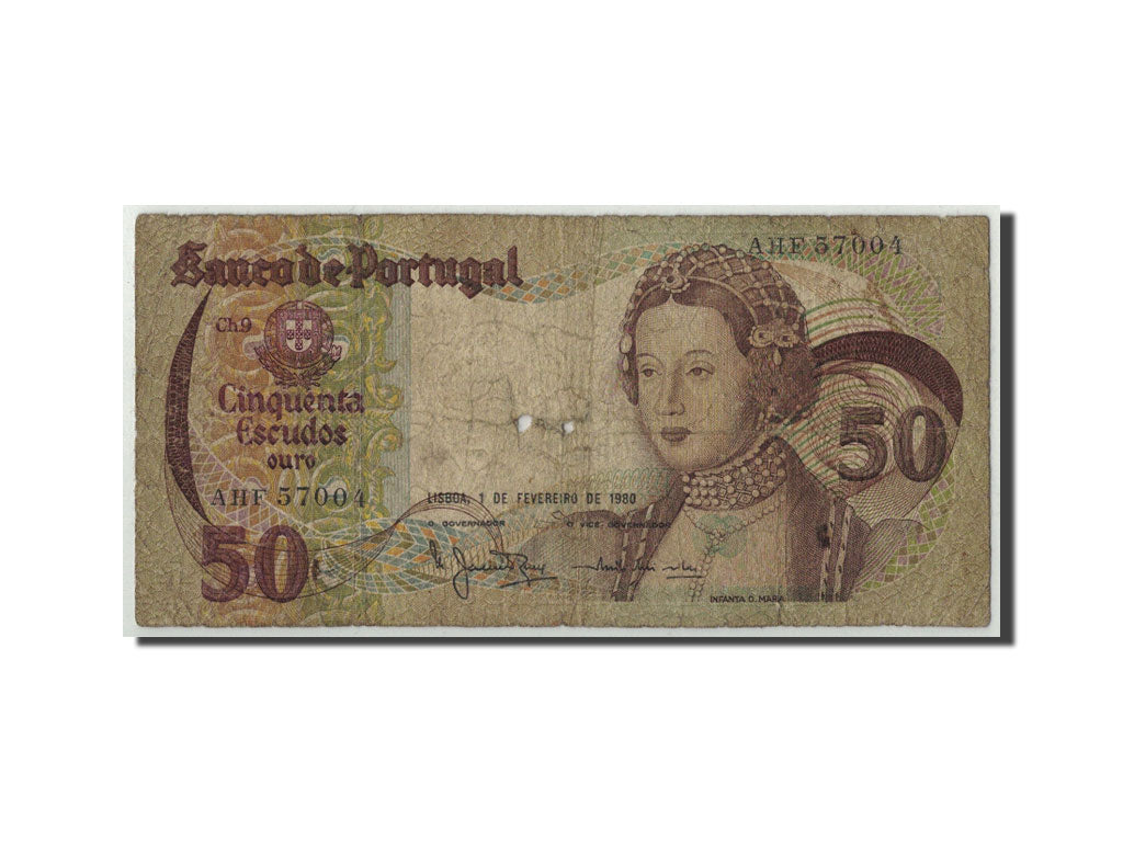 Banconote, Portogallo, 50 Escudos, 1980, KM:174b, 1980-02-01, B