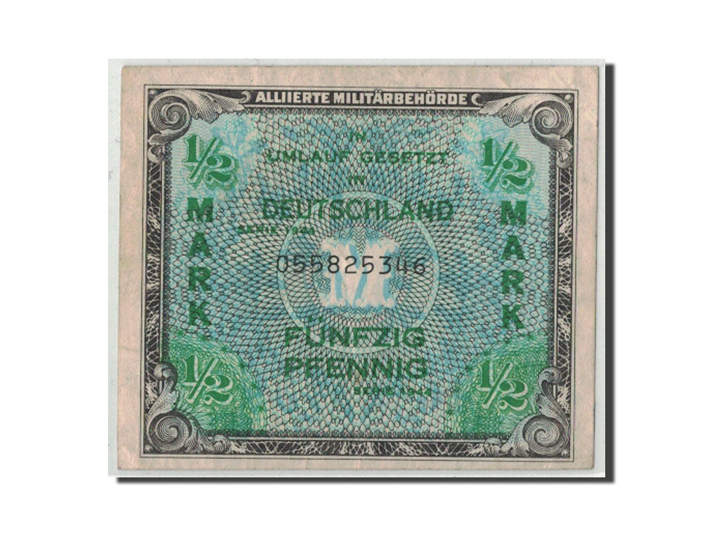 Geldschein, Deutschland, 1/2 Mark, 1944, KM:191a, S