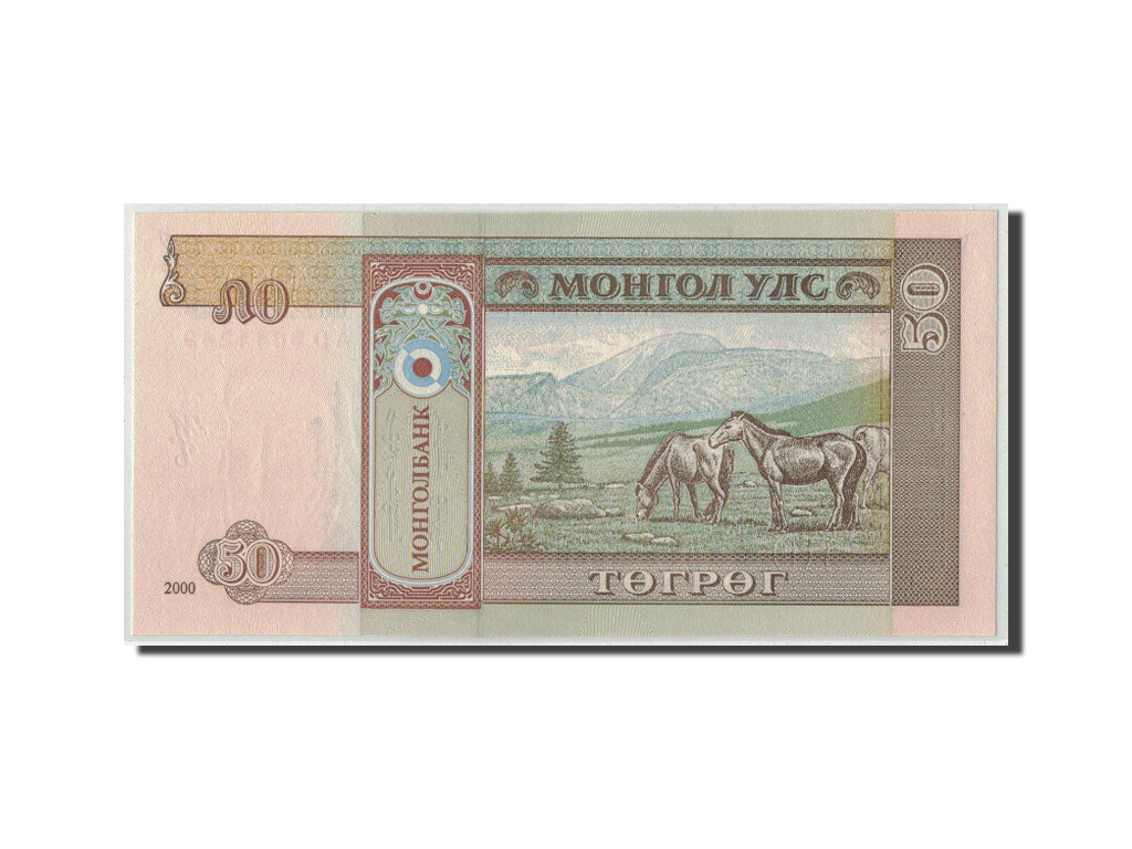Banknote, Mongolia, 50 Tugrik, 2000, KM:64a, UNC(65-70)